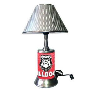 Georgia Bulldogs lamp with chrome finish shade, NCAA
